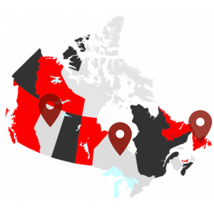 Canada Map - Alberta, Ontario, NFL