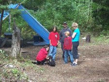 Nicole and her family at Cross Lake First Nation